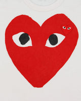 Comme Des Garçons PLAY Heavyweight Double Heart Embroidered Single Stitch Crewneck T-Shirt - L