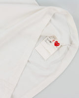 Comme Des Garçons PLAY Heavyweight Double Heart Embroidered Single Stitch Crewneck T-Shirt - L