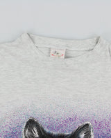 Vintage Sunrise Sportswear Grey Marl Heavyweight Land Wolf Boxy Crewneck T-Shirt - L