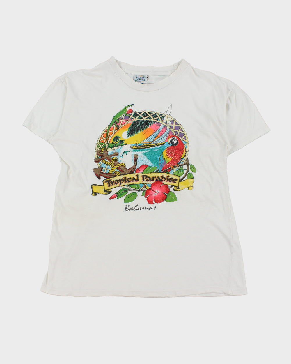 Vintage 1990s Island Dreams Bahamas Midweight Crewneck T-Shirt - L