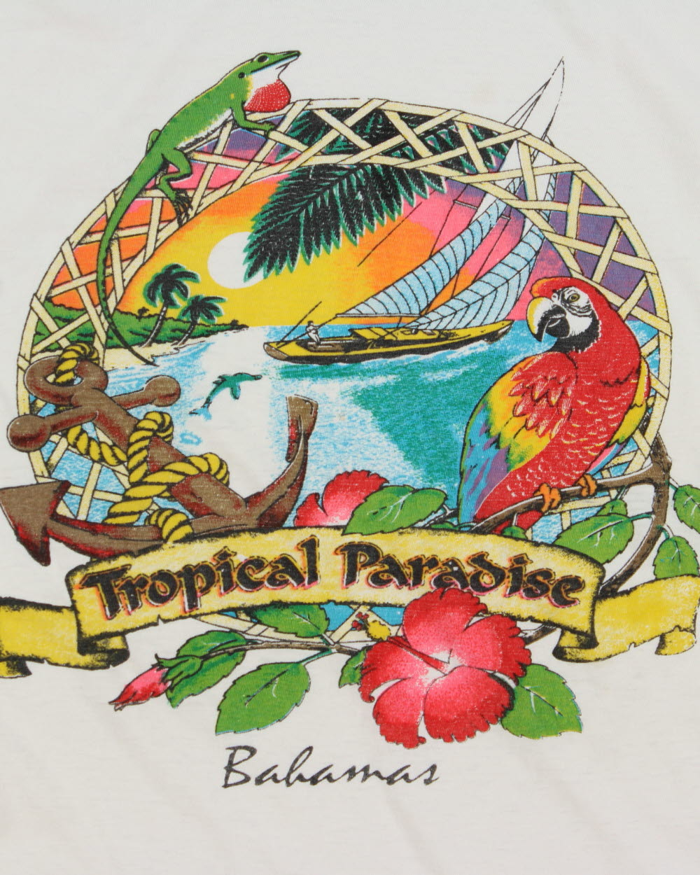 Vintage 1990s Island Dreams Bahamas Midweight Crewneck T-Shirt - L