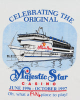 Vintage 1990s Majestic Star Casino Heavyweight Screen Stars Single Stitch Crewneck T-Shirt - L