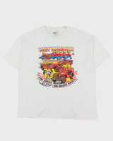 Vintage 1995 West Vancouver Fire Service Museum Heavyweight Hanes Single Stitch Made In USA Crewneck T-Shirt - XXL