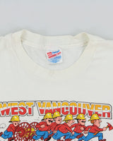 Vintage 1995 West Vancouver Fire Service Museum Heavyweight Hanes Single Stitch Made In USA Crewneck T-Shirt - XXL