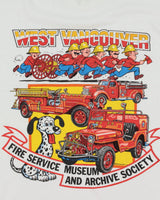 Vintage 1995 West Vancouver Fire Service Museum Heavyweight Hanes Single Stitch Made In USA Crewneck T-Shirt - XXL