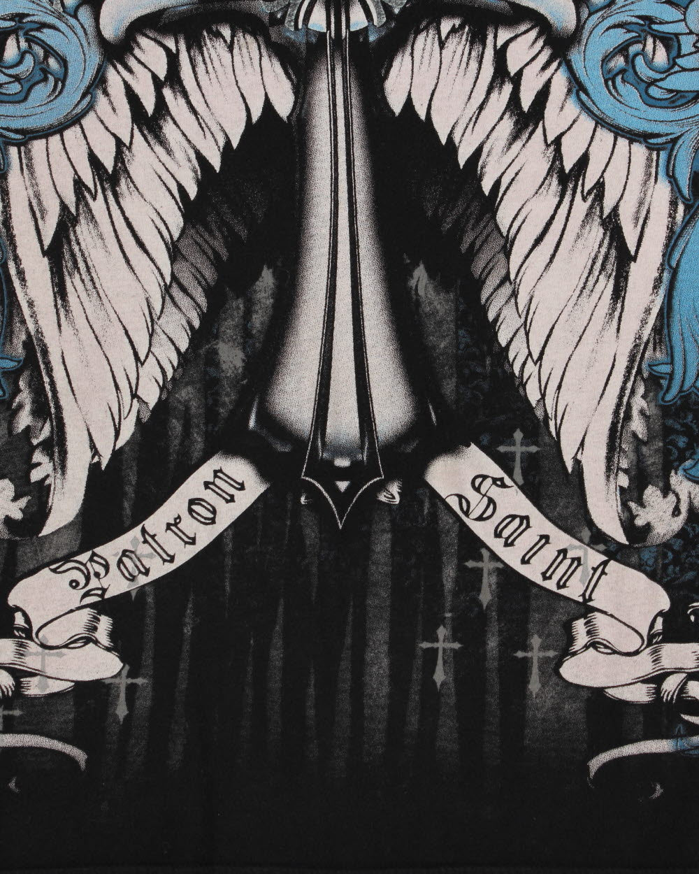 Vintage Y2K 00's Xzavier Patron Saint Gothic Made In USA Crewneck T-Shirt - XXL
