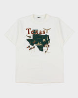 Vintage 1990s Texas State Ultra Heavyweight Map Graphic Crewneck T-Shirt - M