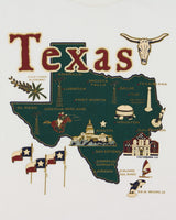 Vintage 1990s Texas State Ultra Heavyweight Map Graphic Crewneck T-Shirt - M