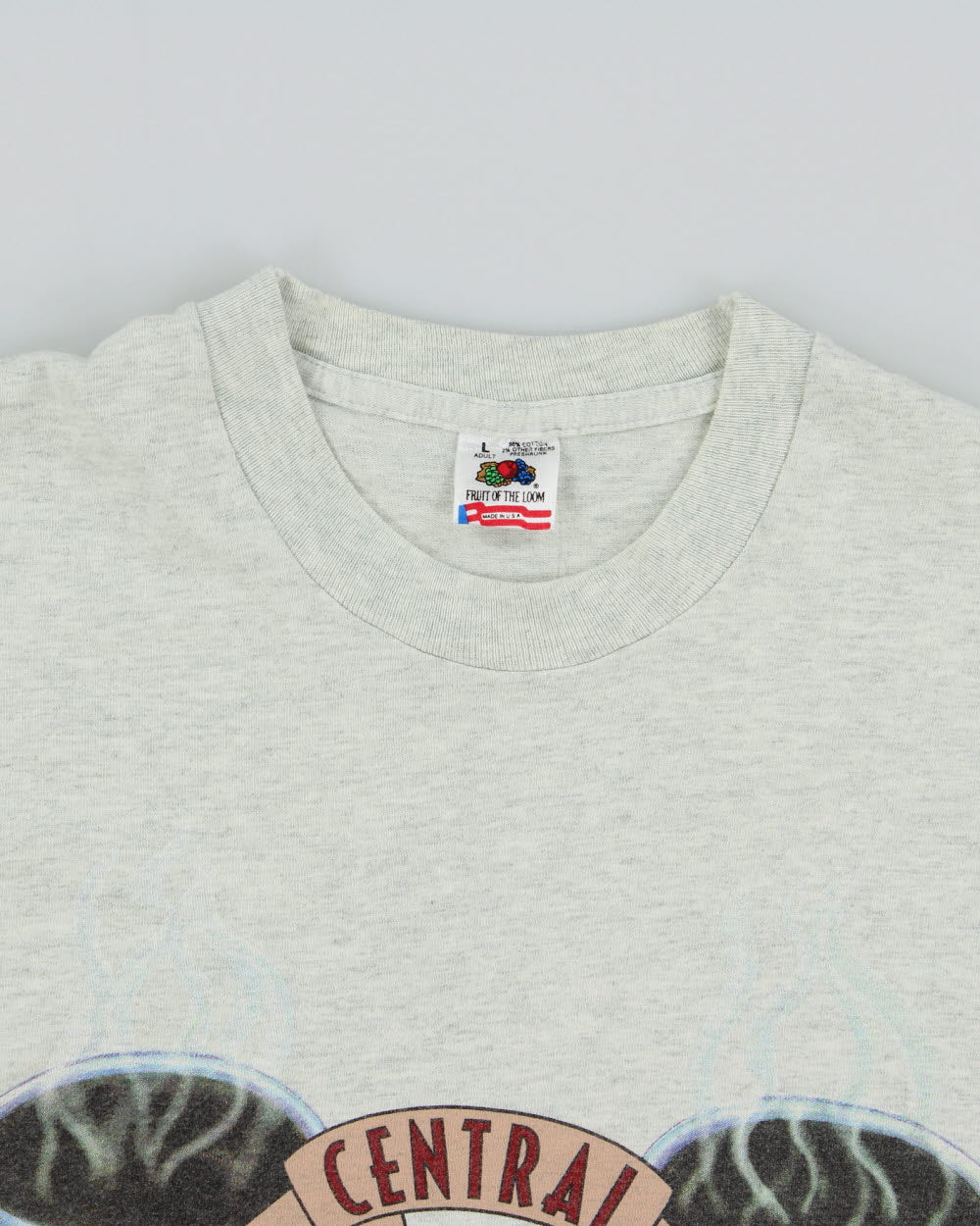 Vintage 1995 Warner Bros. F.R.I.E.N.D.S Central Perk TV Promo Marl Grey Heavyweight Single Stitch Made In USA Crewneck T-Shirt - M