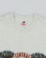 Vintage 1995 Warner Bros. F.R.I.E.N.D.S Central Perk TV Promo Marl Grey Heavyweight Single Stitch Made In USA Crewneck T-Shirt - M