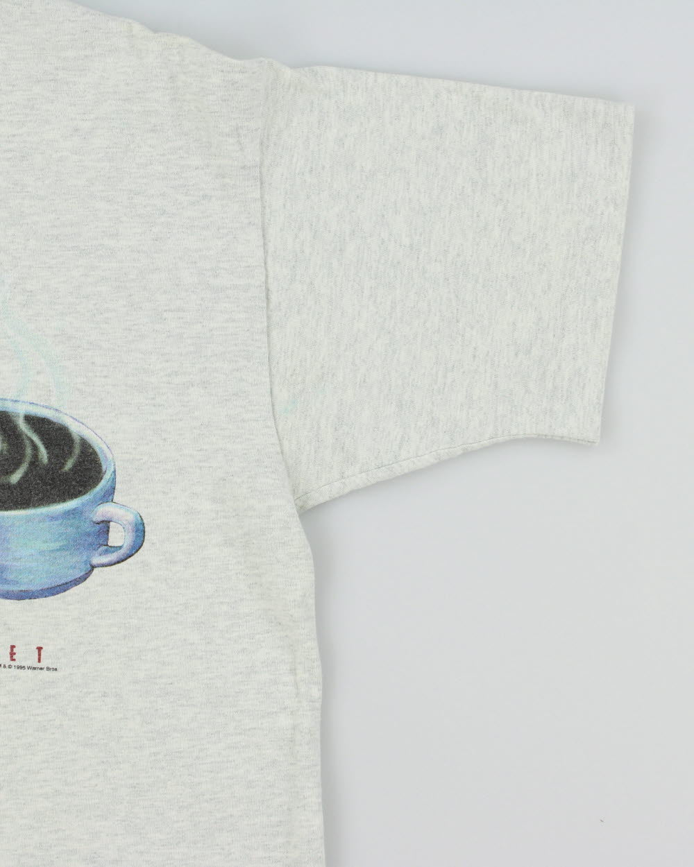 Vintage 1995 Warner Bros. F.R.I.E.N.D.S Central Perk TV Promo Marl Grey Heavyweight Single Stitch Made In USA Crewneck T-Shirt - M