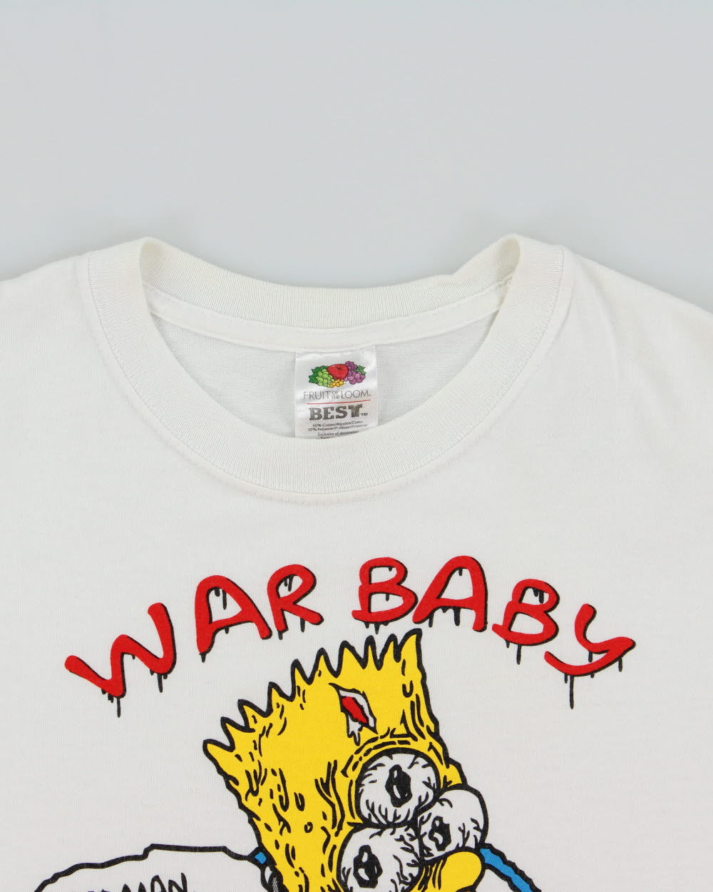 Vintage Y2K 00s The Simpsons War Baby Bart Radical Dudes Crewneck T-Shirt - M