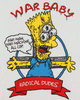 Vintage Y2K 00s The Simpsons War Baby Bart Radical Dudes Crewneck T-Shirt - M