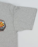 Vintage Y2K 00s Chase Authentics Nascar Boogity 'Let's Go Racin Boys' Marl Grey Heavyweight Crewneck T-Shirt - XL