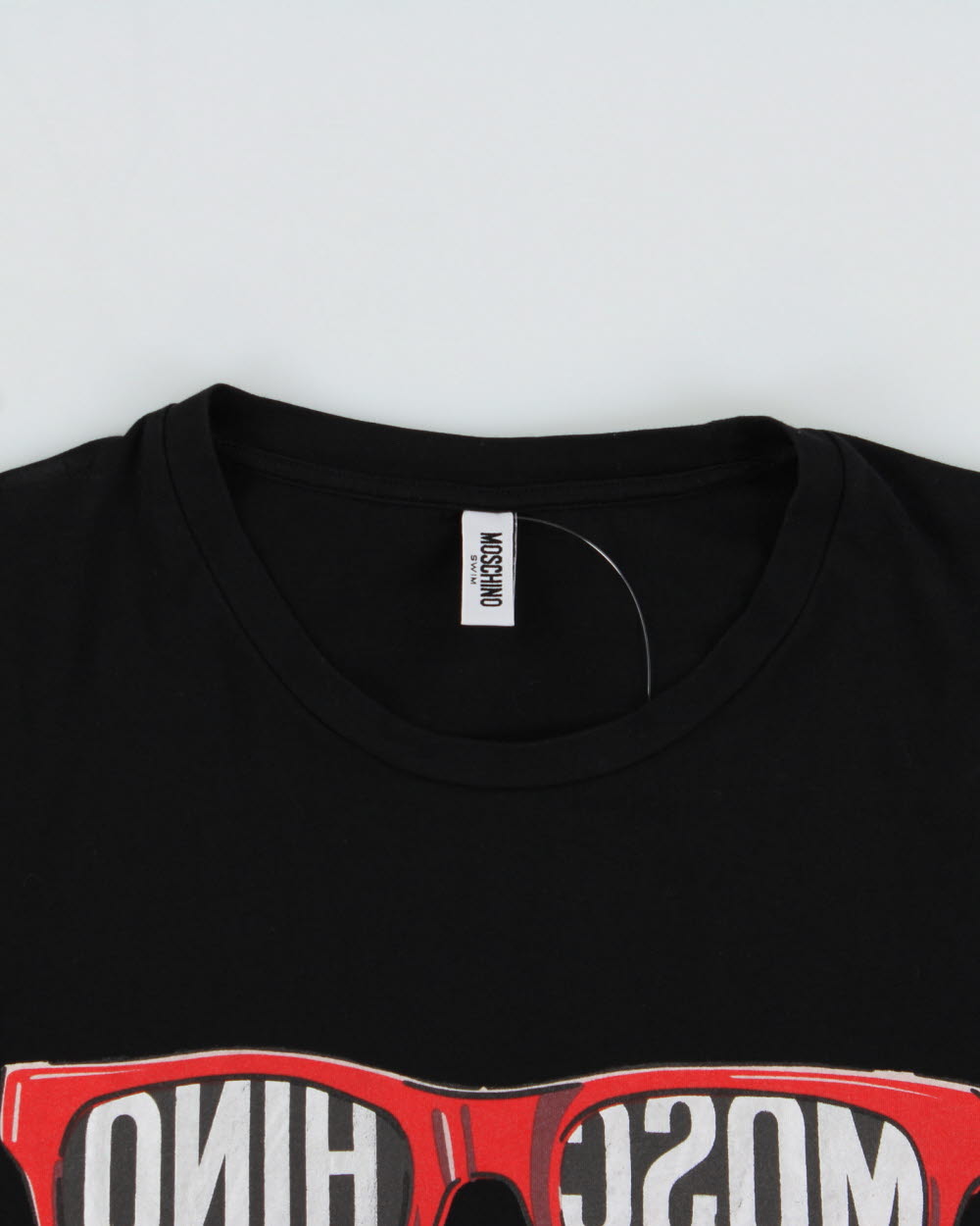 Moschino Swim Black Sunglasses Logo Crewneck T-Shirt - S