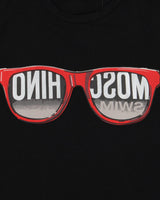 Moschino Swim Black Sunglasses Logo Crewneck T-Shirt - S