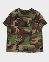 Vintage Polo Ralph Lauren Woodland Camo Heavyweight Single Stitch Crewneck Pocket T-Shirt - XL
