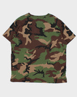 Vintage Polo Ralph Lauren Woodland Camo Heavyweight Single Stitch Crewneck Pocket T-Shirt - XL