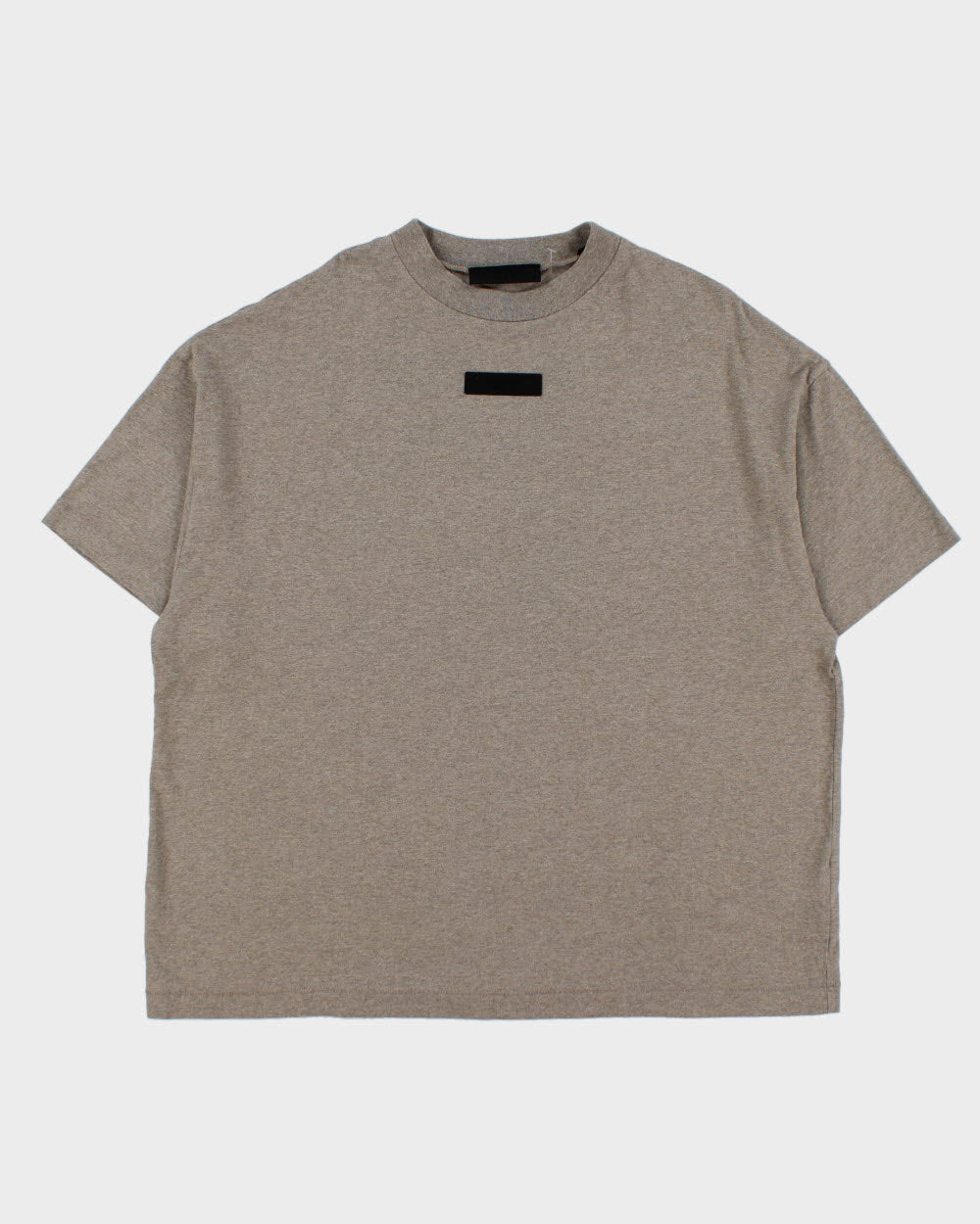 Essentials Fear Of God Grey Marl Heavyweight Single Stitch Oversized Boxy Crewneck T-Shirt - M