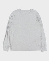 Vintage Polo Ralph Lauren Marl Grey Long Sleeve Crewneck T-Shirt - M