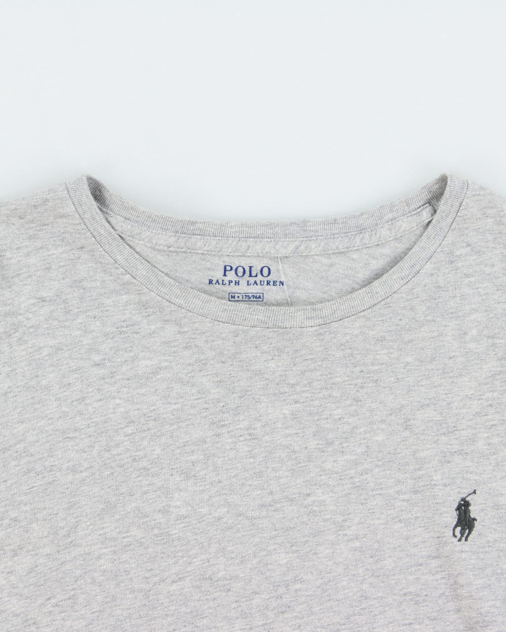 Vintage Polo Ralph Lauren Marl Grey Long Sleeve Crewneck T-Shirt - M