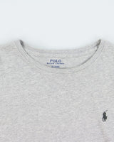 Vintage Polo Ralph Lauren Marl Grey Long Sleeve Crewneck T-Shirt - M