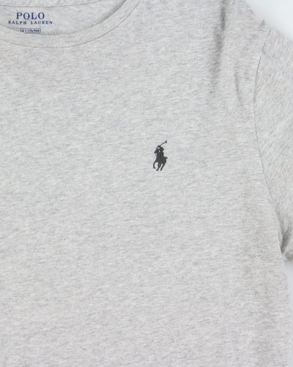Vintage Polo Ralph Lauren Marl Grey Long Sleeve Crewneck T-Shirt - M