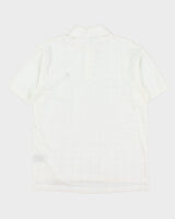 Vintage Y2K 00s Tommy Hilfiger Stitch Check Short Sleeve Crest Polo-Shirt - M