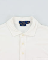 Vintage Polo Ralph Lauren Featherweight Mesh Long Sleeve Button Cuff Pocket Polo Shirt - L