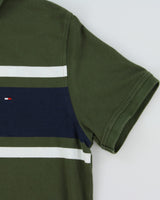 Vintage Tommy Hilfiger Striped Slim Fit Short Sleeve Polo-Shirt - L