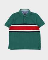 Vintage Tommy Hilfiger Striped Custom Fit Short Sleeve Polo-Shirt - L