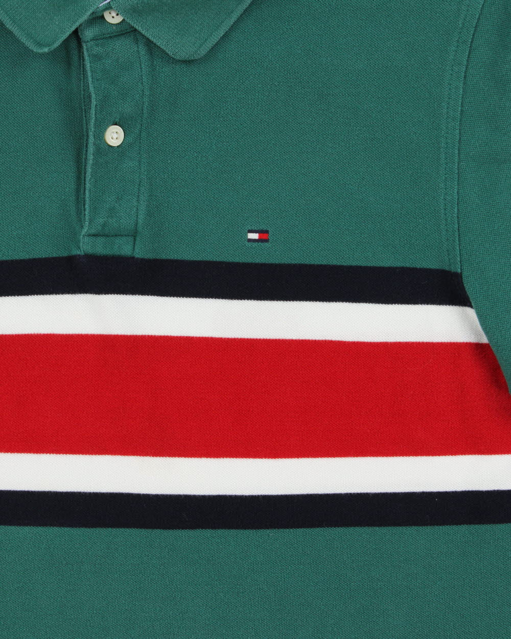 Vintage Tommy Hilfiger Striped Custom Fit Short Sleeve Polo-Shirt - L