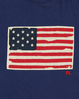Vintage Polo Ralph Lauren Patch Embroidered USA Single Stitch Crewneck T-Shirt - L