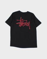 Vintage Stussy Stock Logo Heavyweight Crewneck T-Shirt - S