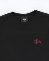 Vintage Stussy Stock Logo Heavyweight Crewneck T-Shirt - S