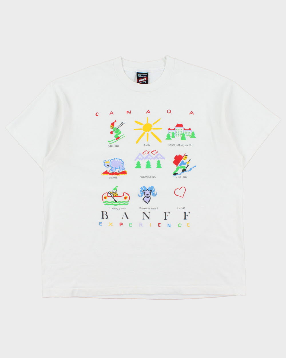 Vintage Early 1990s BANFF Canada Heavyweight Single Stitch Made In Canada Crewneck T-Shirt - XL