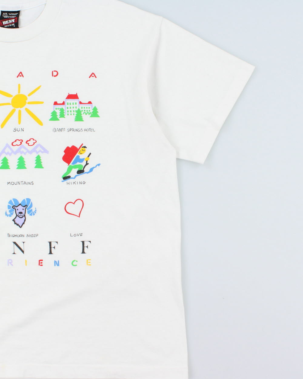 Vintage Early 1990s BANFF Canada Heavyweight Single Stitch Made In Canada Crewneck T-Shirt - XL