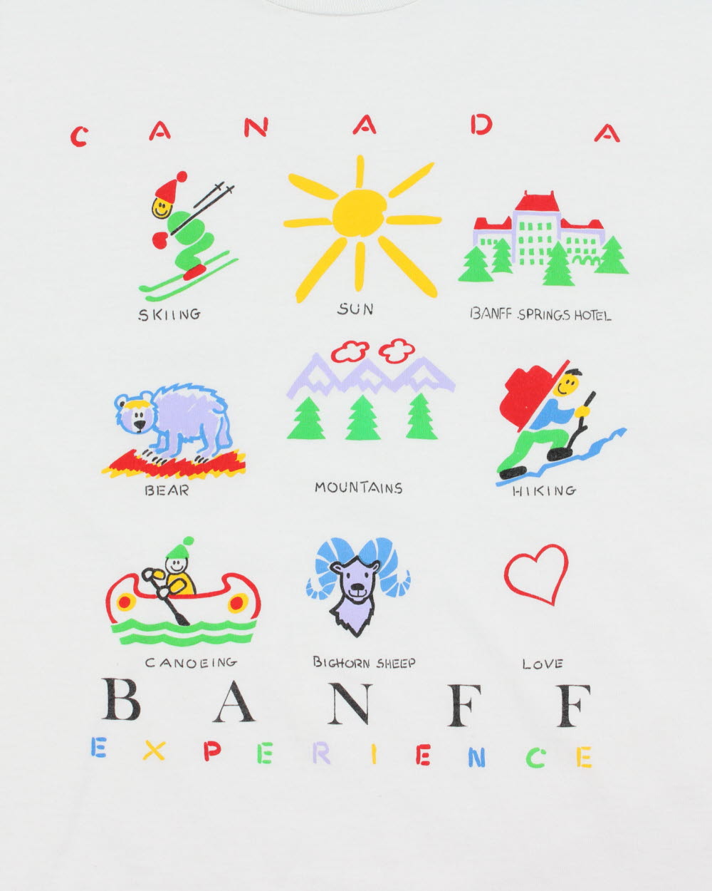 Vintage Early 1990s BANFF Canada Heavyweight Single Stitch Made In Canada Crewneck T-Shirt - XL