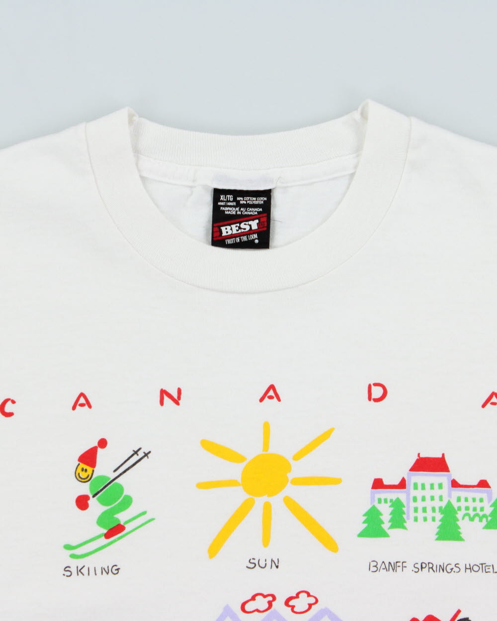 Vintage Early 1990s BANFF Canada Heavyweight Single Stitch Made In Canada Crewneck T-Shirt - XL