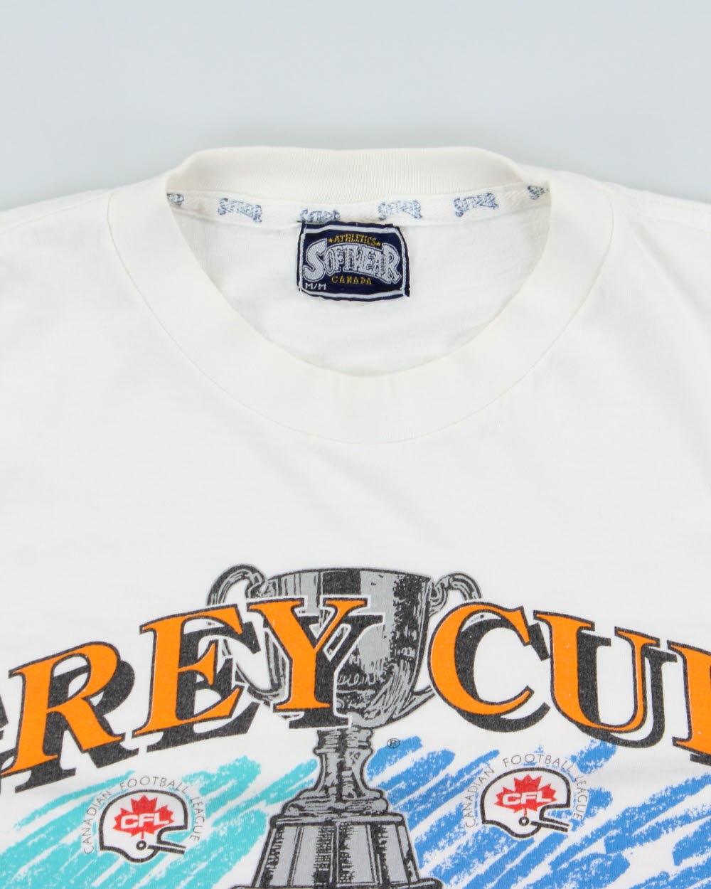 Vintage 1991 Grey Cup Classic Heavyweight Softwear Single Stitch Made In Canada Crewneck T-Shirt - M