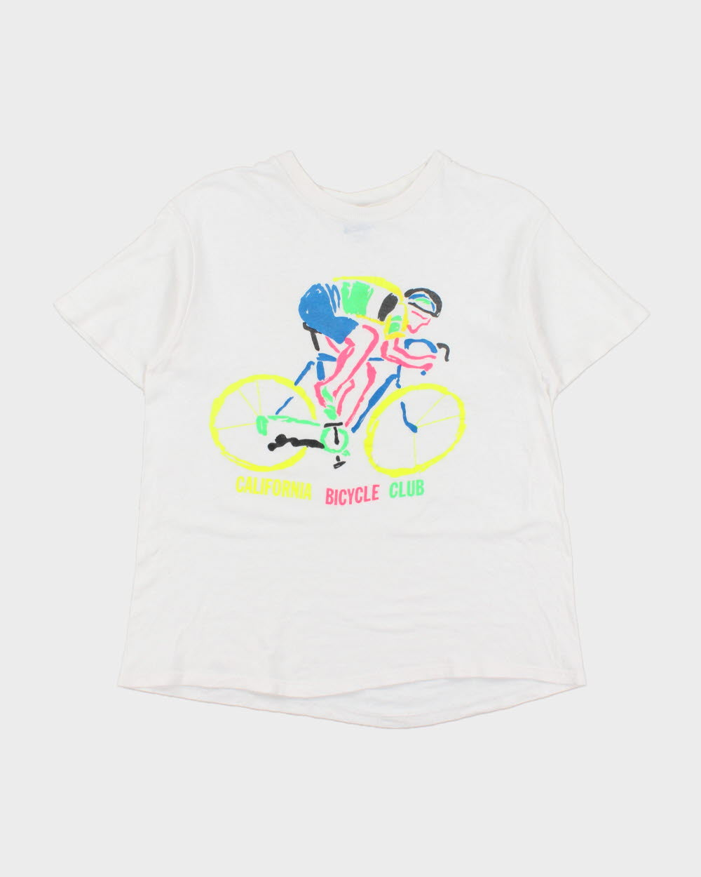 Vintage 1990 California Bicycle Club Heavyweight Single Stitch Hanes Made In USA Crewneck T-Shirt - M
