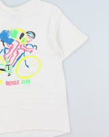 Vintage 1990 California Bicycle Club Heavyweight Single Stitch Hanes Made In USA Crewneck T-Shirt - M