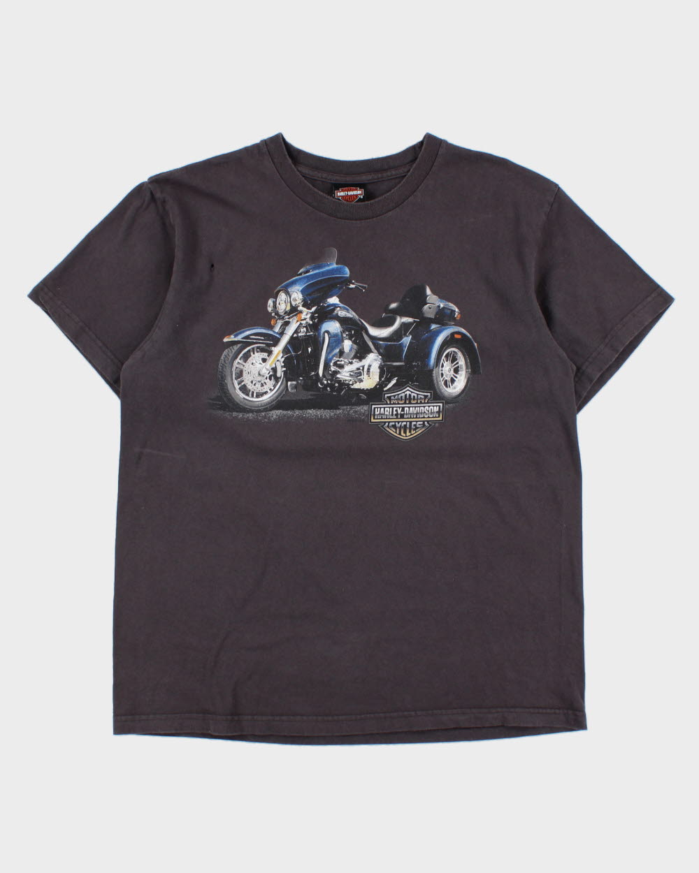 Vintage Harley Davidson Lone Wolf Trike Spokane WA Heavyweight Made In USA Crewneck T-Shirt - L