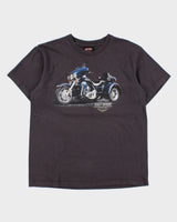 Vintage Harley Davidson Lone Wolf Trike Spokane WA Heavyweight Made In USA Crewneck T-Shirt - L