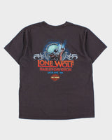 Vintage Harley Davidson Lone Wolf Trike Spokane WA Heavyweight Made In USA Crewneck T-Shirt - L
