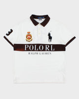 Vintage Polo Ralph Lauren Big Pony #3 Crest Spell Out Custom Slim Fit Short Sleeve Polo Shirt - L