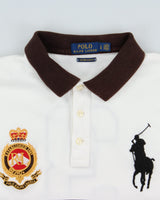 Vintage Polo Ralph Lauren Big Pony #3 Crest Spell Out Custom Slim Fit Short Sleeve Polo Shirt - L