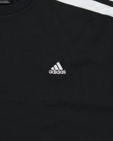 Vintage Y2K 00s Adidas Heavyweight Embroidered 3-Stripe Crewneck Active T-Shirt - L