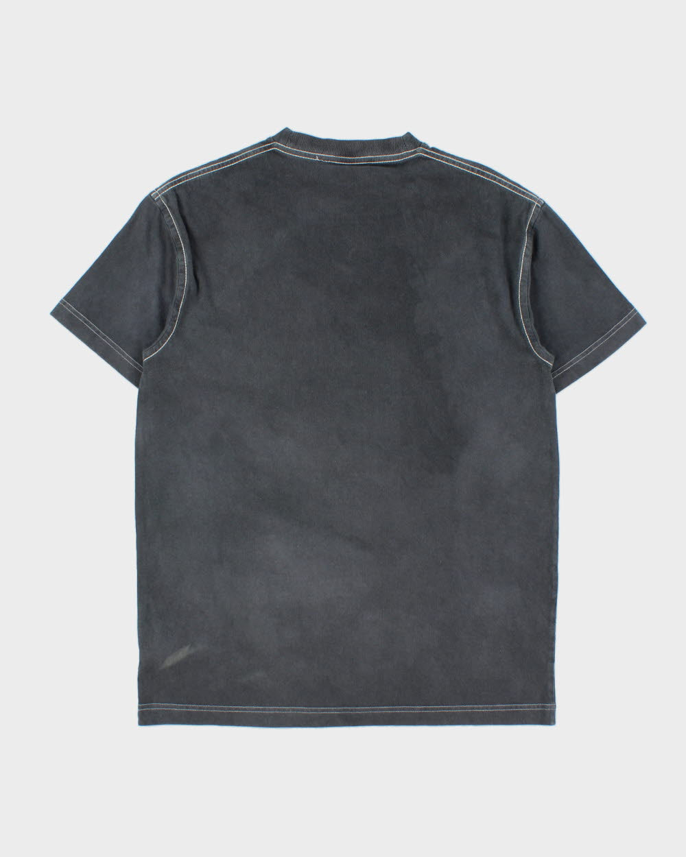 Acne Studios Faded Grey Heavyweight Embroidered Rope Stitch Oversized Crewneck T-Shirt - XXS