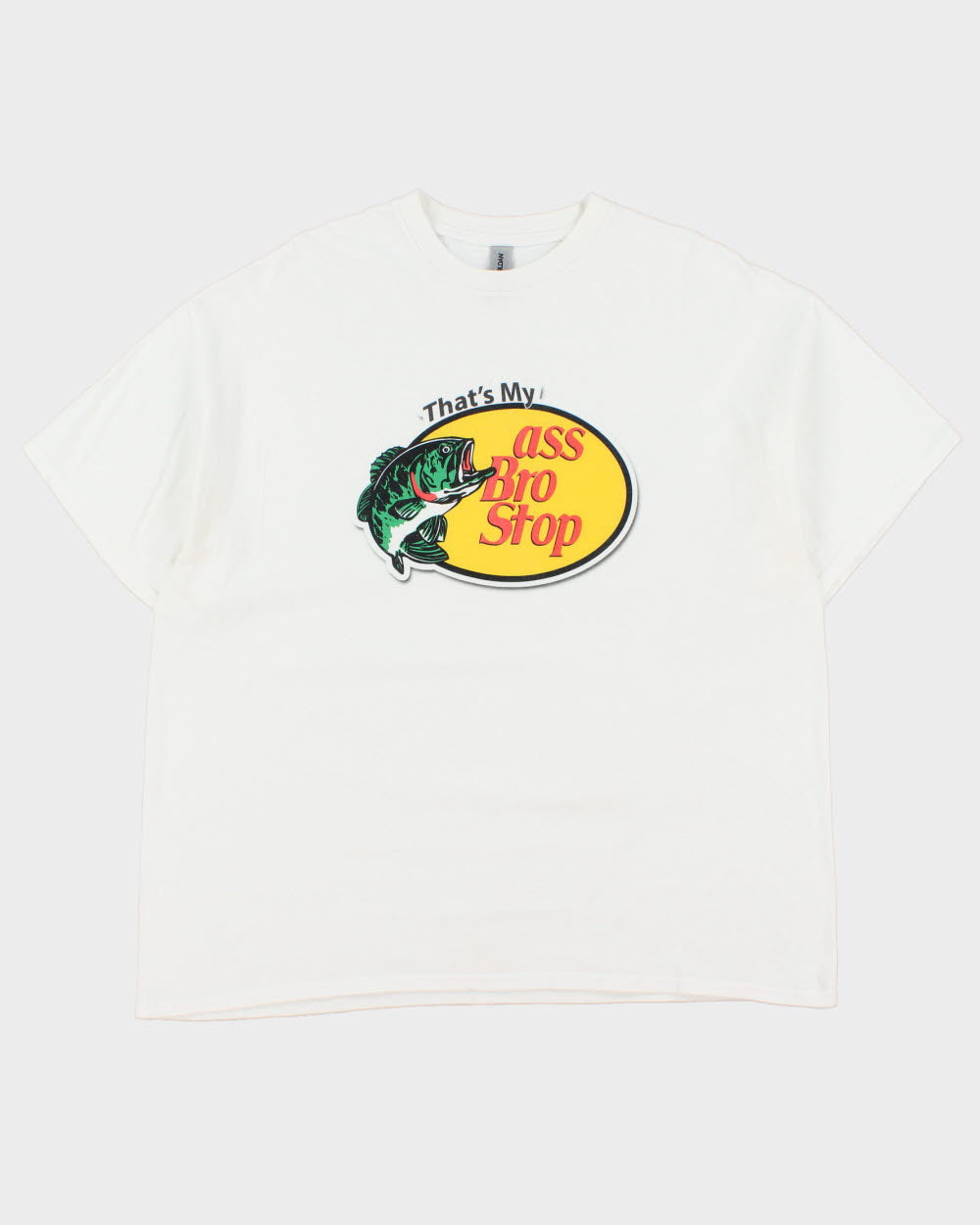 Vintage Bass Pro Shop Novelty Heavyweight Gildan Crewneck T-Shirt - XXL
